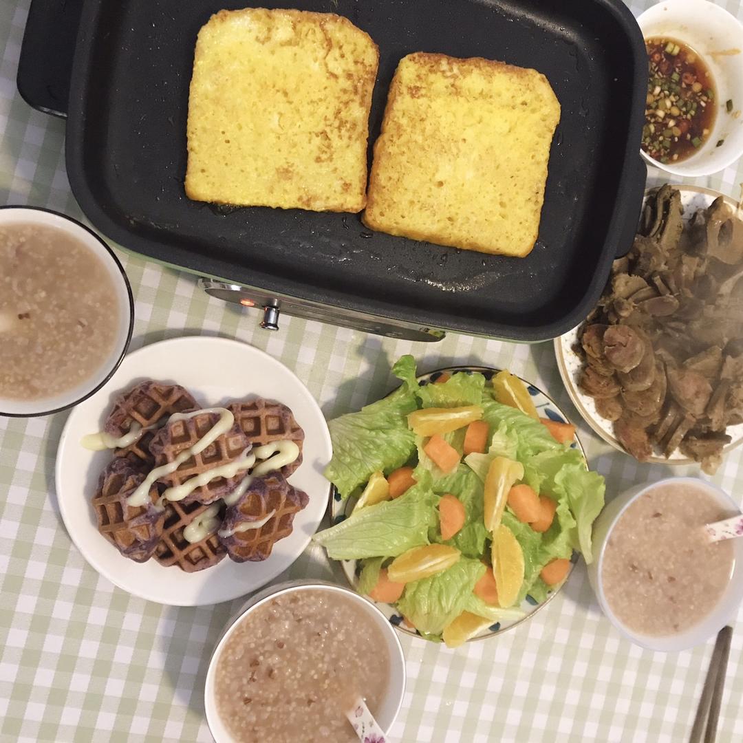 紫薯香芋华夫饼