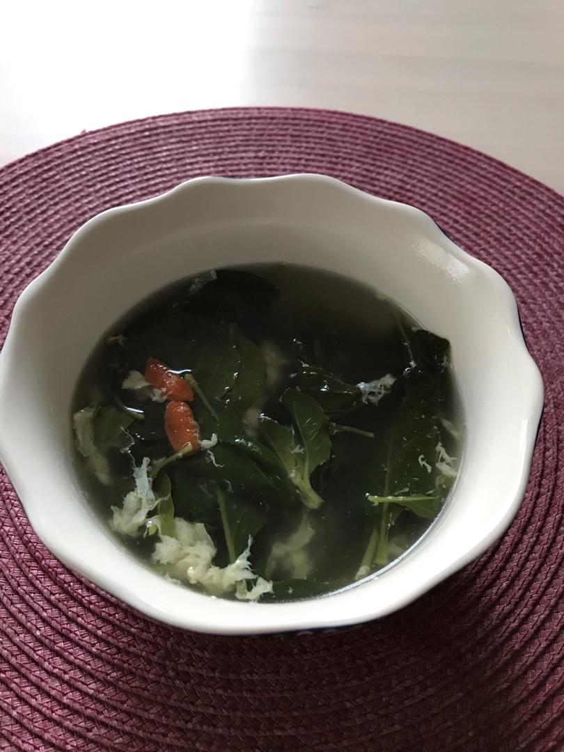 枸杞叶蛋花汤