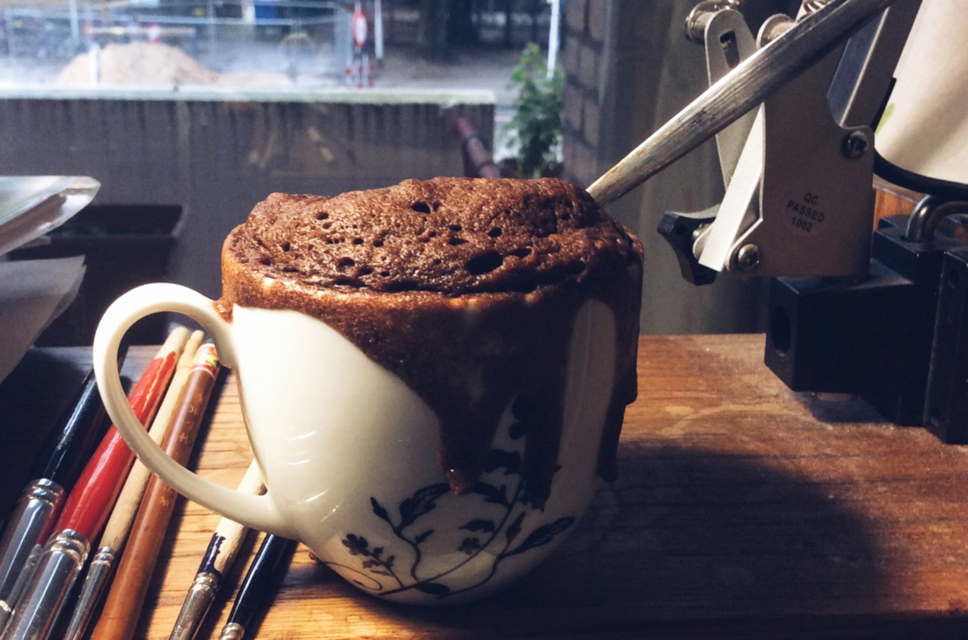 超快手不坍缩的微波炉巧克力蛋糕