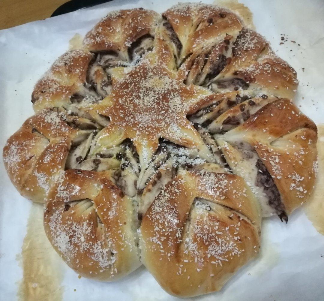 ins网红圣诞红糖肉桂雪花全麦面包（一次发酵）B83