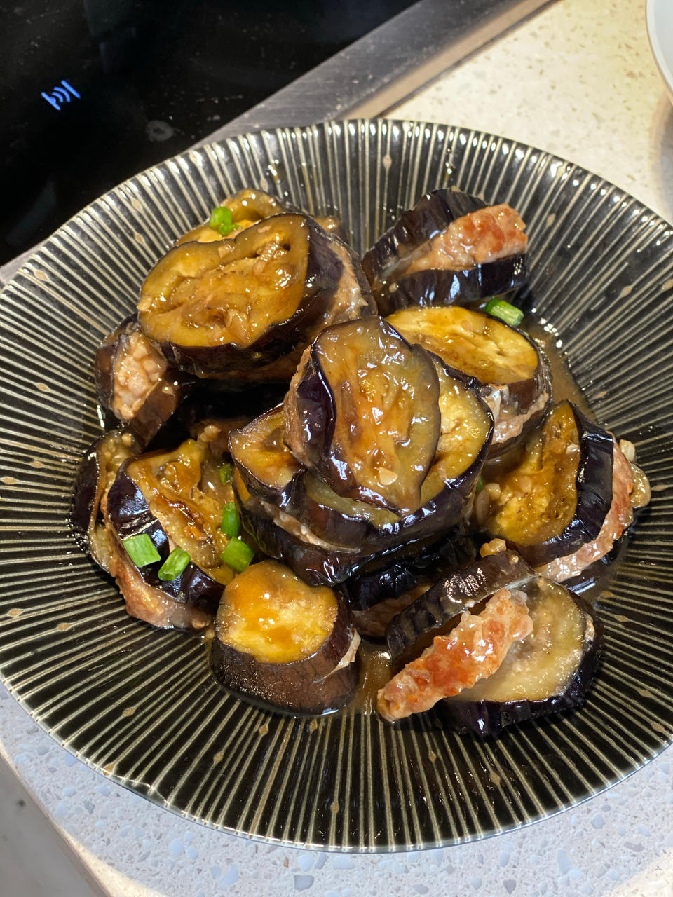 浇汁肉酿茄子