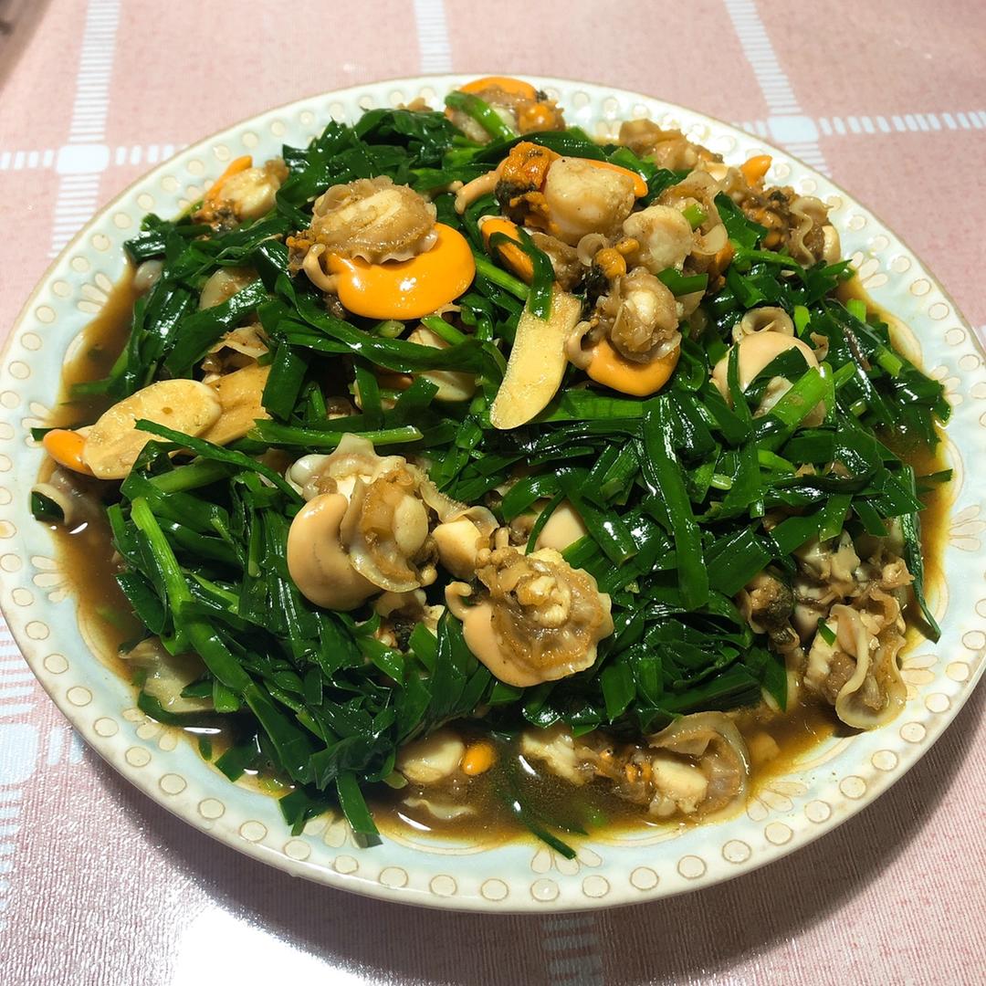 韭菜炒扇贝