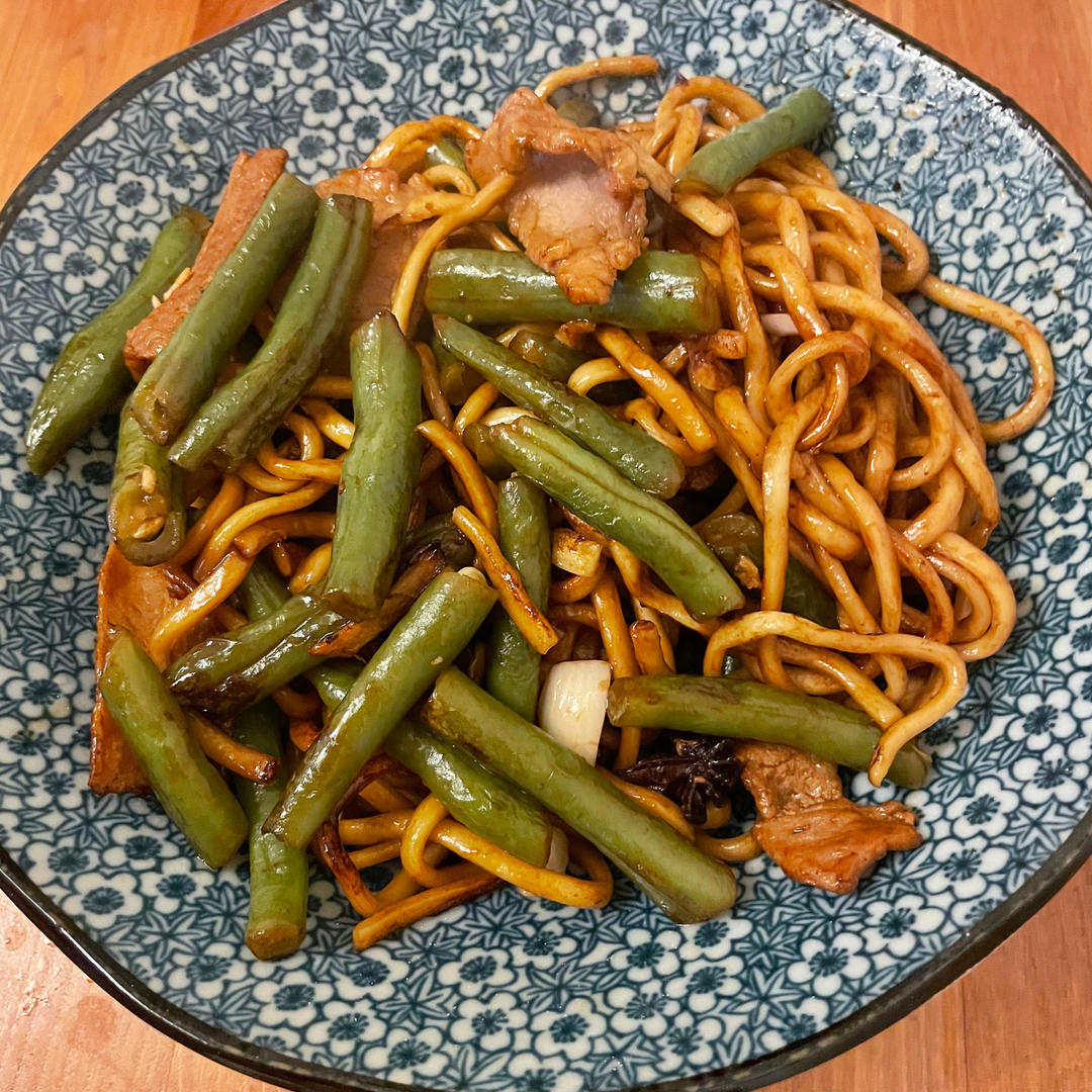 地道老北京扁豆焖面 豆角焖面 太好吃小心吃撑哦