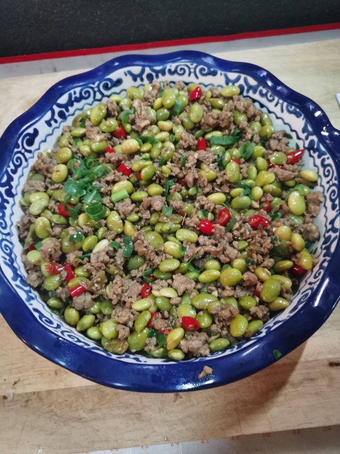 家常菜肉沫毛豆