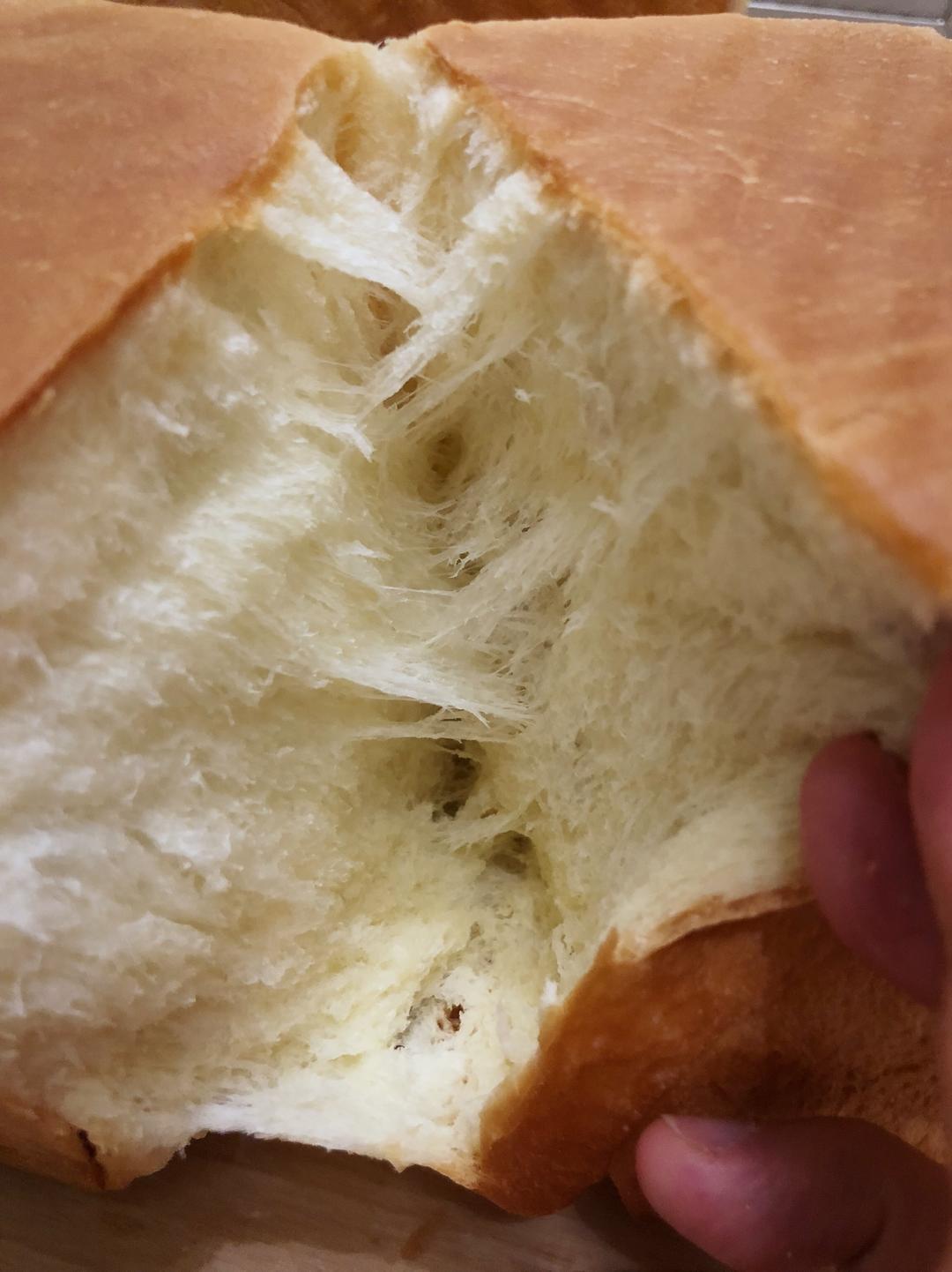 香浓奶香手撕吐司【绝对拉丝】只需一次发酵！