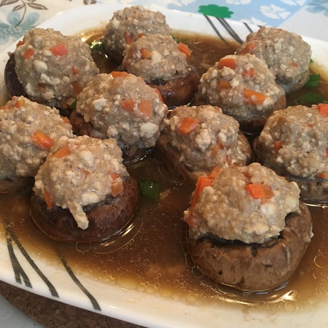 豆腐肉末酿香菇
