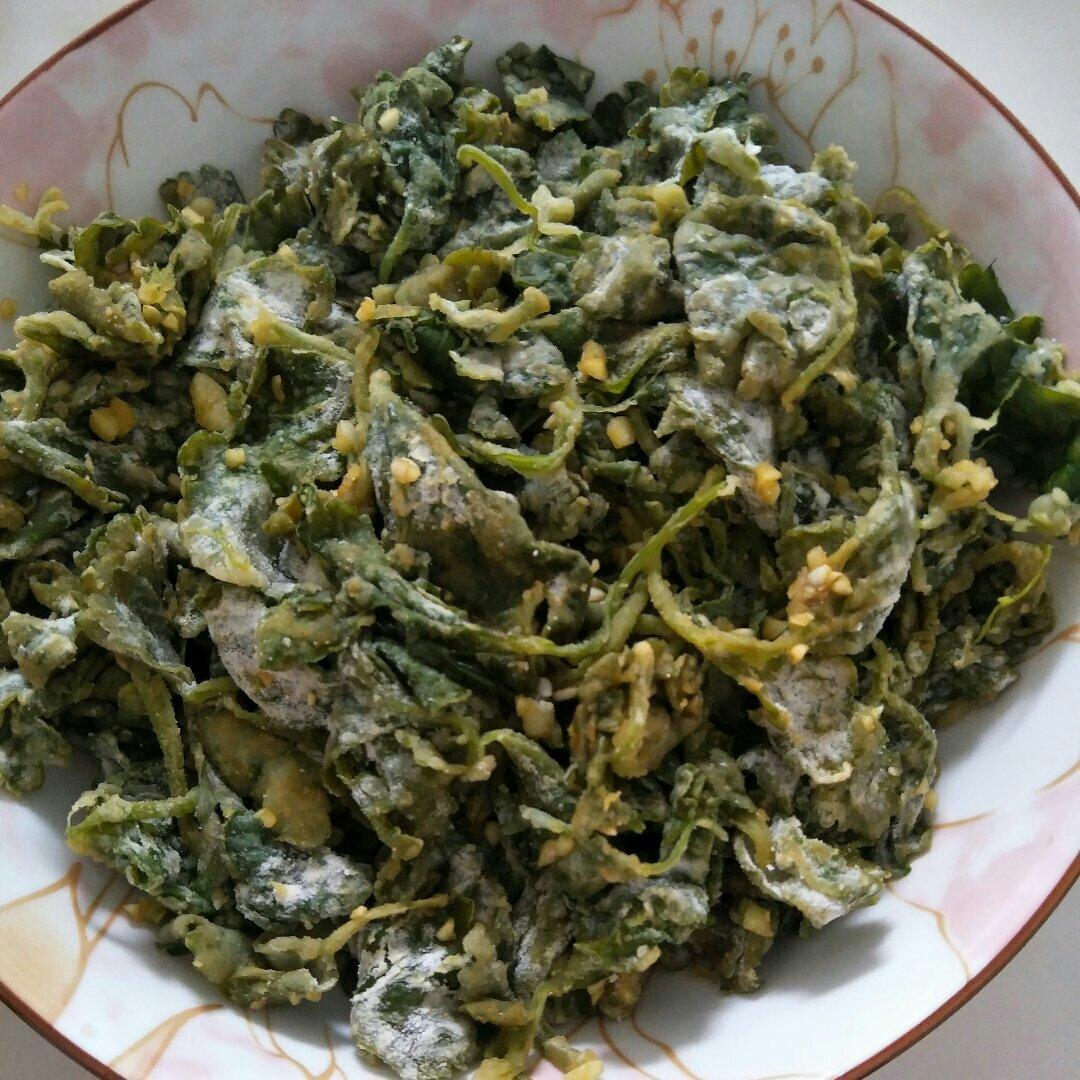 蒸芹菜叶（蒸野菜）