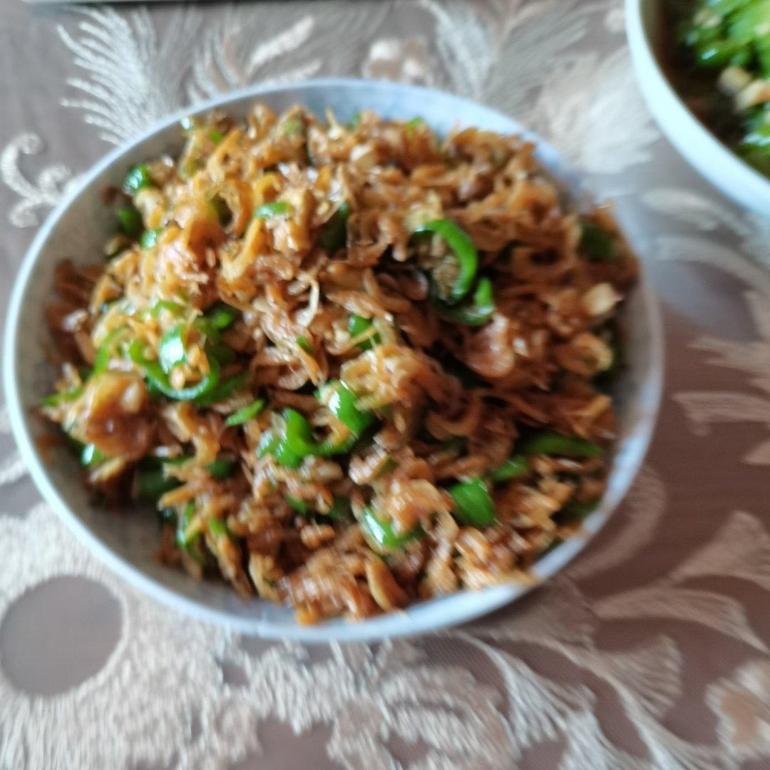 青椒炒虾米