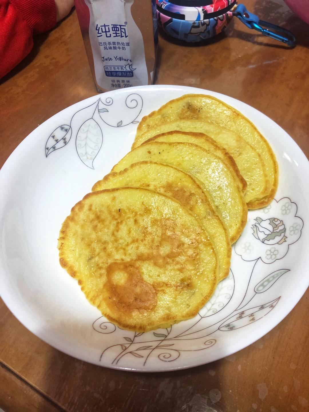 香蕉牛奶鸡蛋饼——免糖少油版的做法