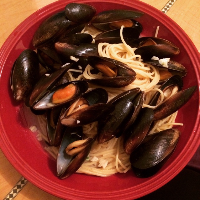 香浓白酒青口意大利面