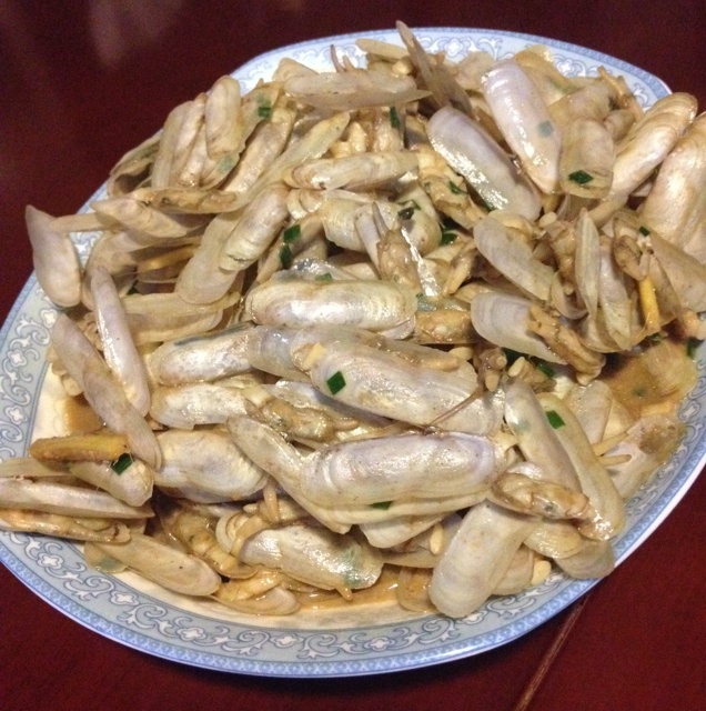 葱姜炒蛏子