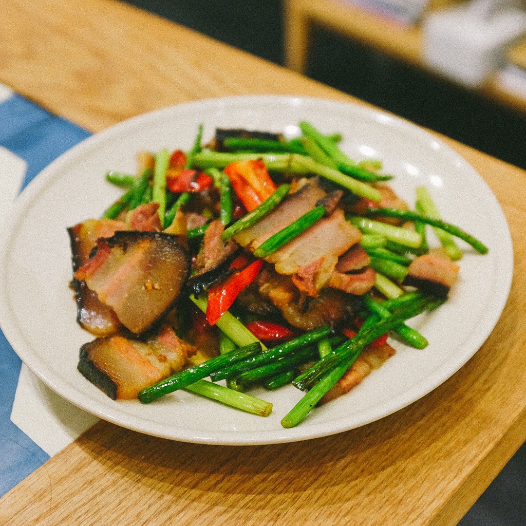 蒜苔炒腊肉