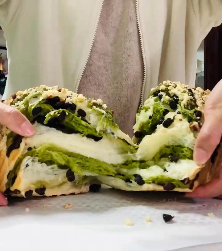 最正宗的日式抹茶红豆吐司