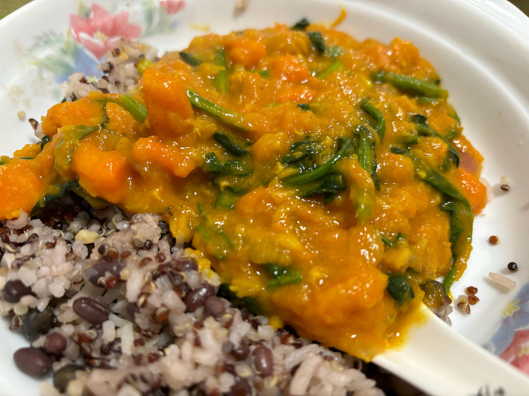 小扁豆南瓜红薯咖喱 Cozy Butternut, Sweet Potato, and Red Lentil Stew