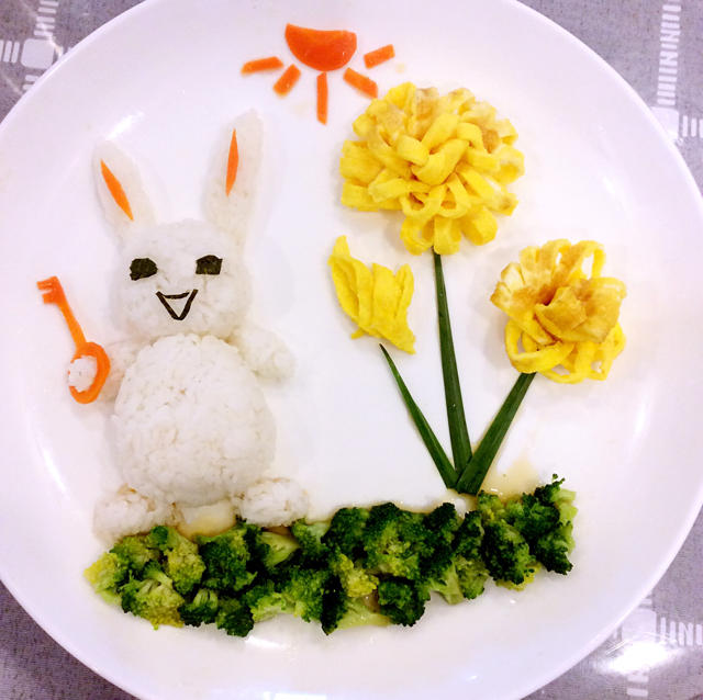 创意萌宠兔子饭团