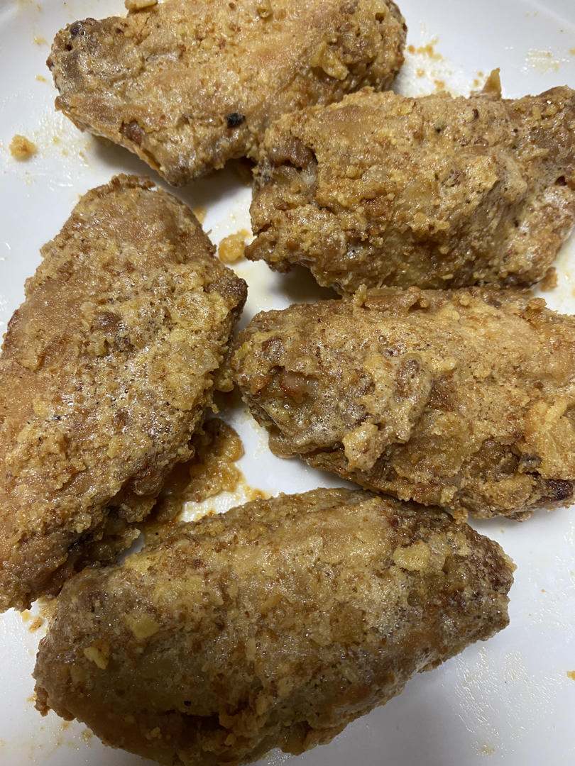 免油炸，空气炸锅酥脆咸蛋黄鸡翅