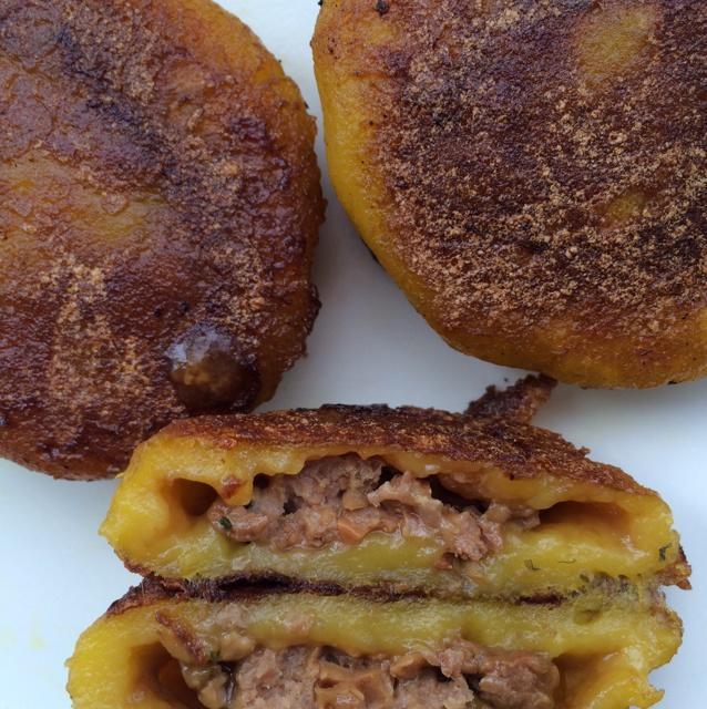 榨菜肉馅南瓜饼的做法