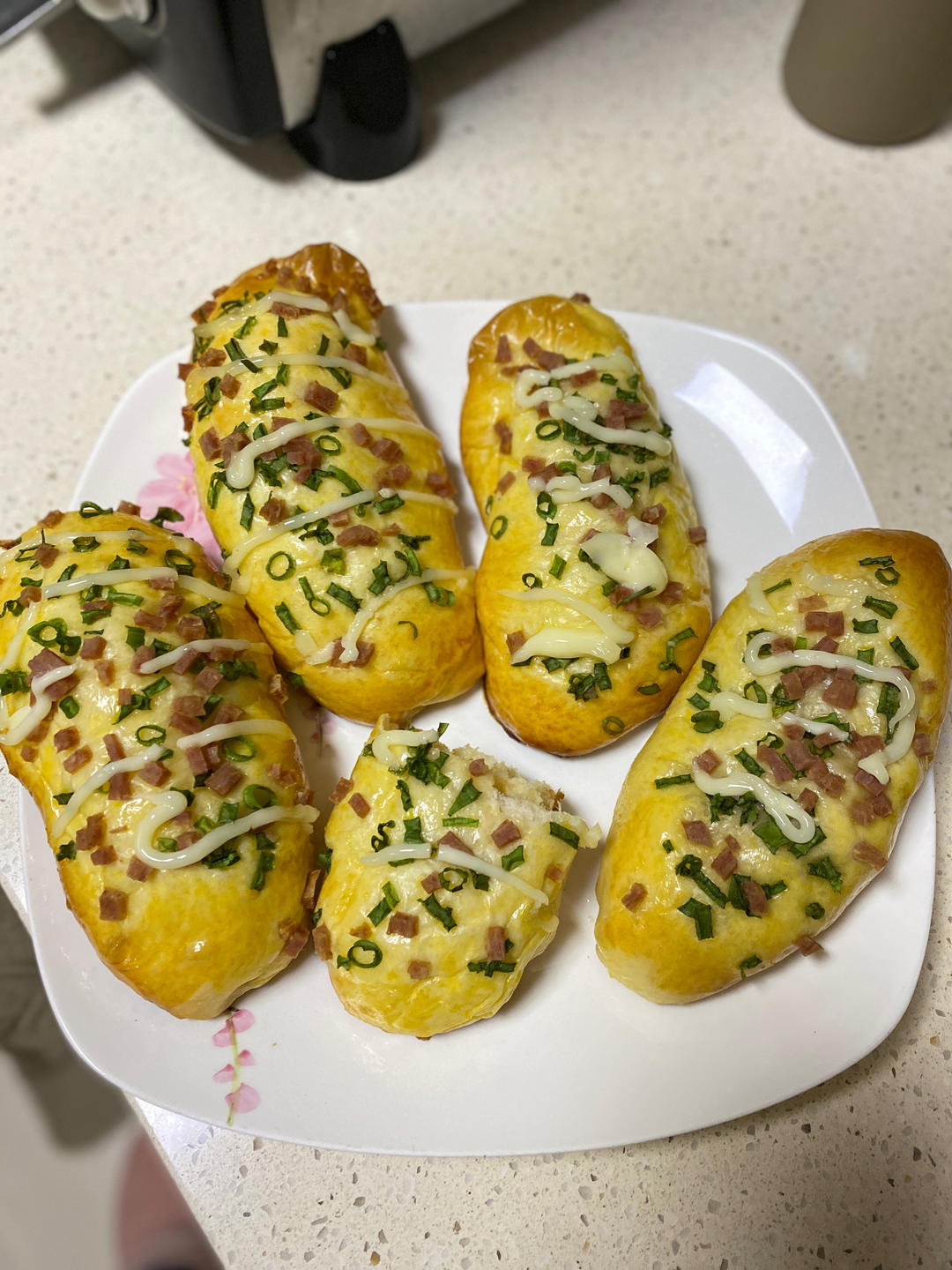 香葱火腿肉松面包