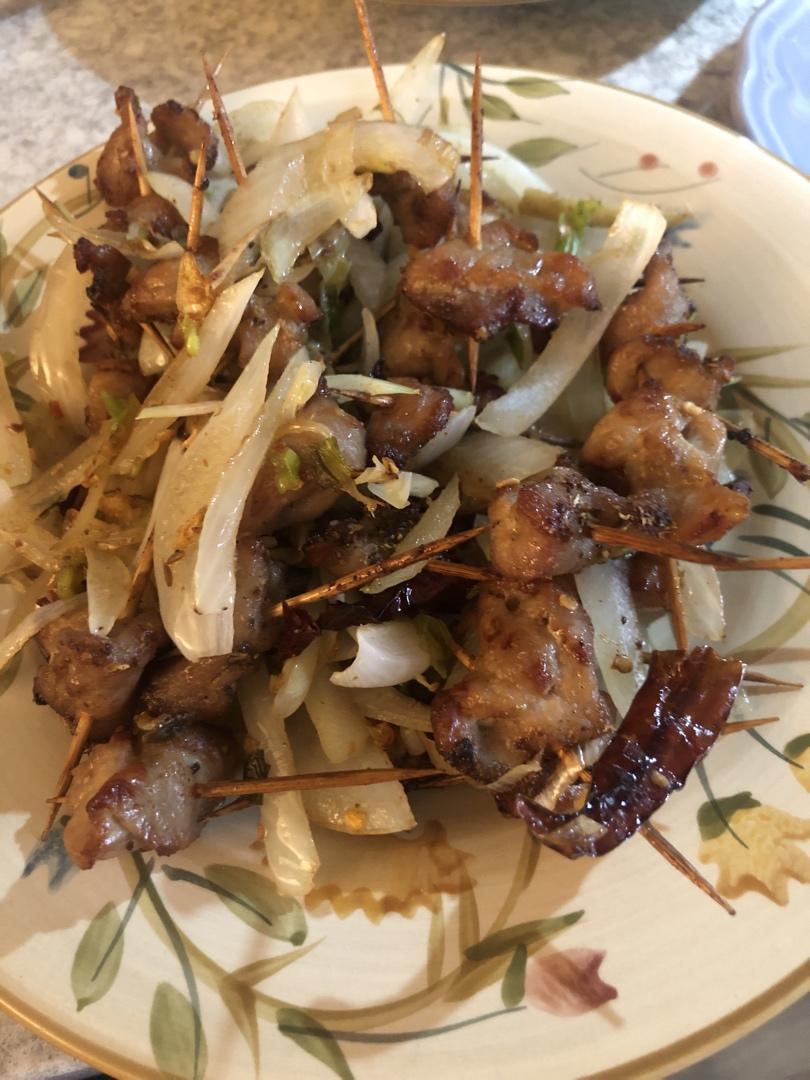 香辣牙签肉(猪肉)