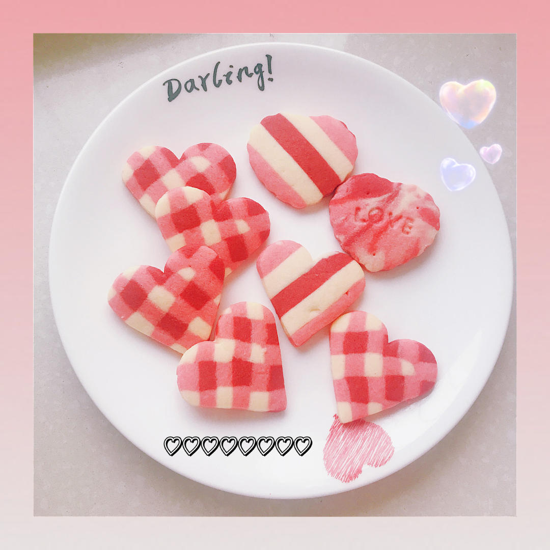 心心念念格子饼干