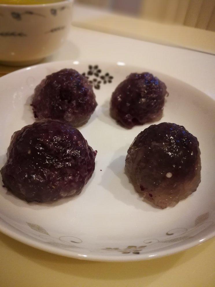 水晶紫薯丸子
