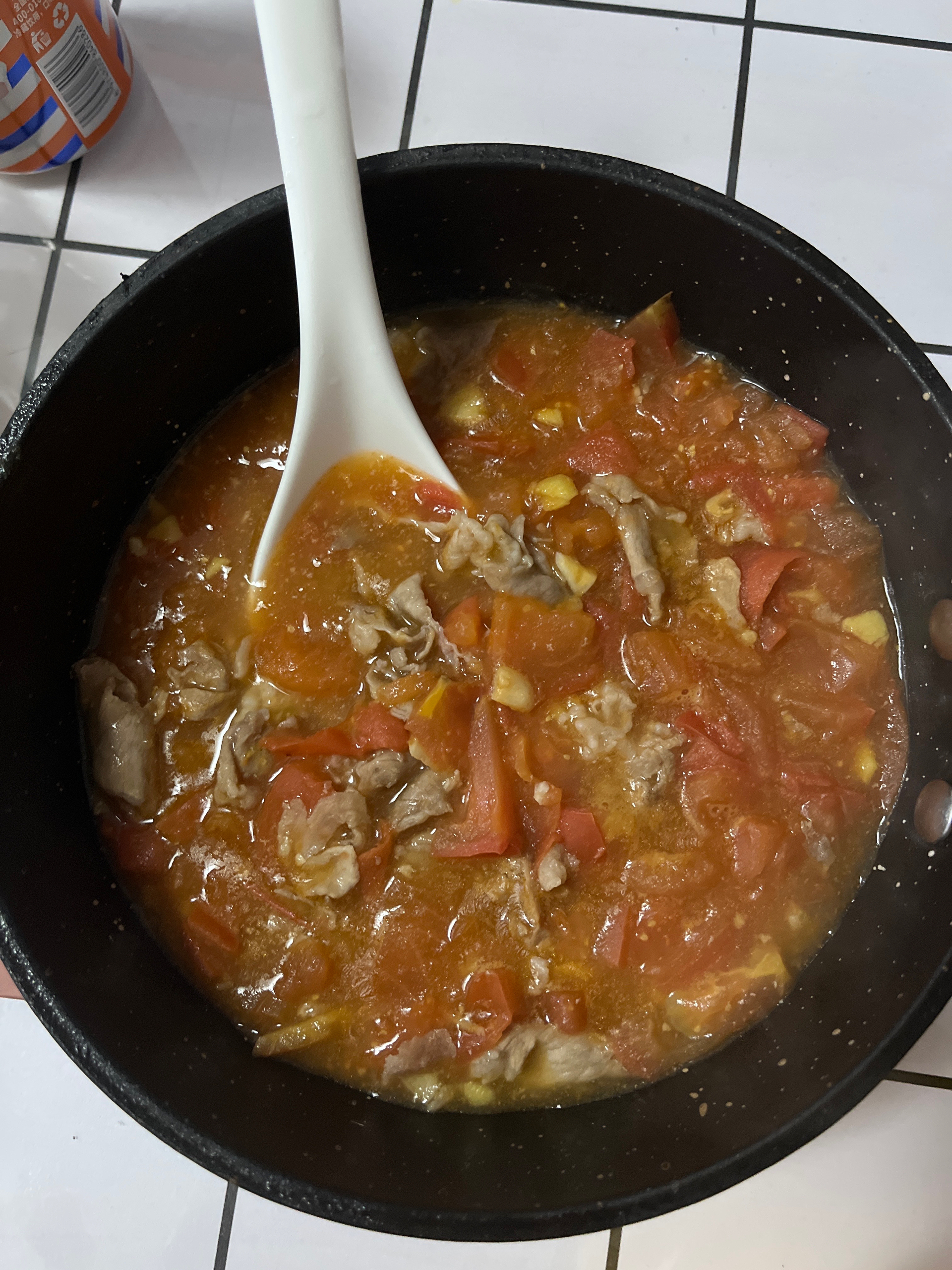 番茄羊肉卷煲
