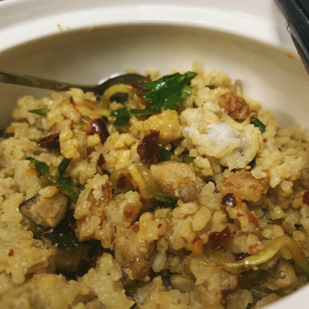 【减脂美食】香菇芋头鸡肉焖饭
