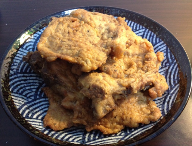 无面包粉炸猪排