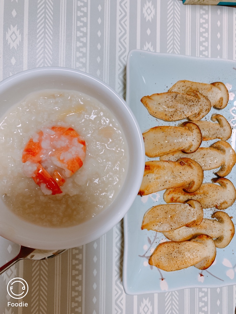 松茸干贝海米砂锅粥🍲