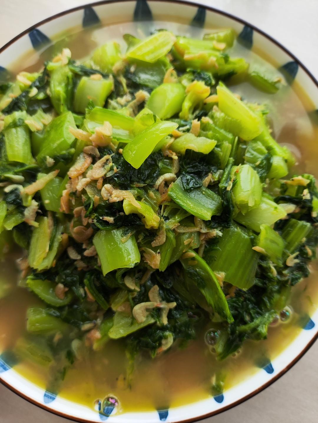【芥菜炒虾皮】绿叶菜别再清炒了！多加这一味，咸鲜脆甜馋哭人