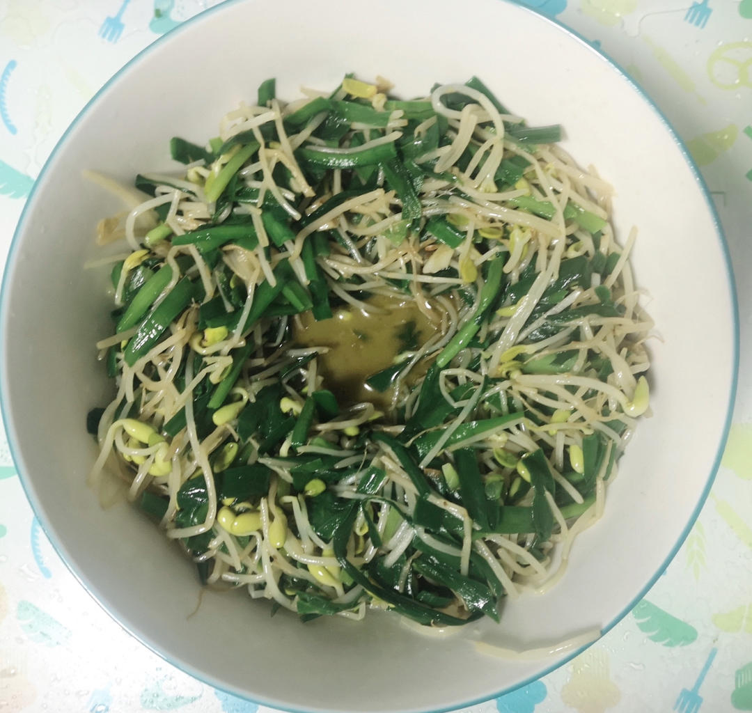 豆芽炒韭菜