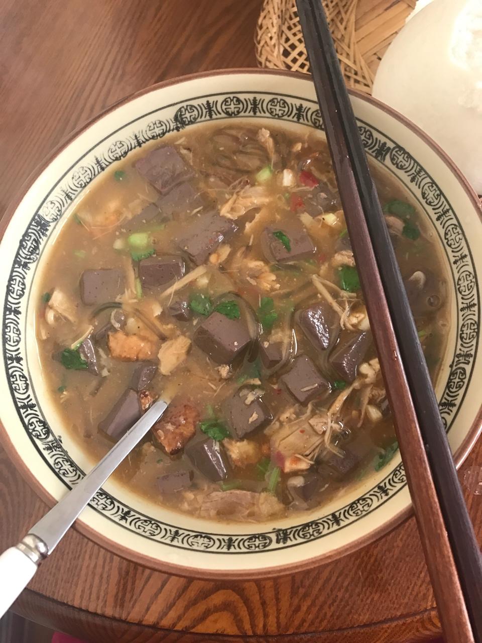 肉末鸭血粉丝汤
