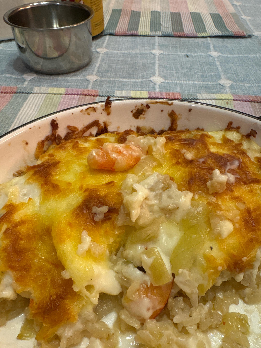 海鲜焗饭 Seafood Fried Rice with Cheesy Topping