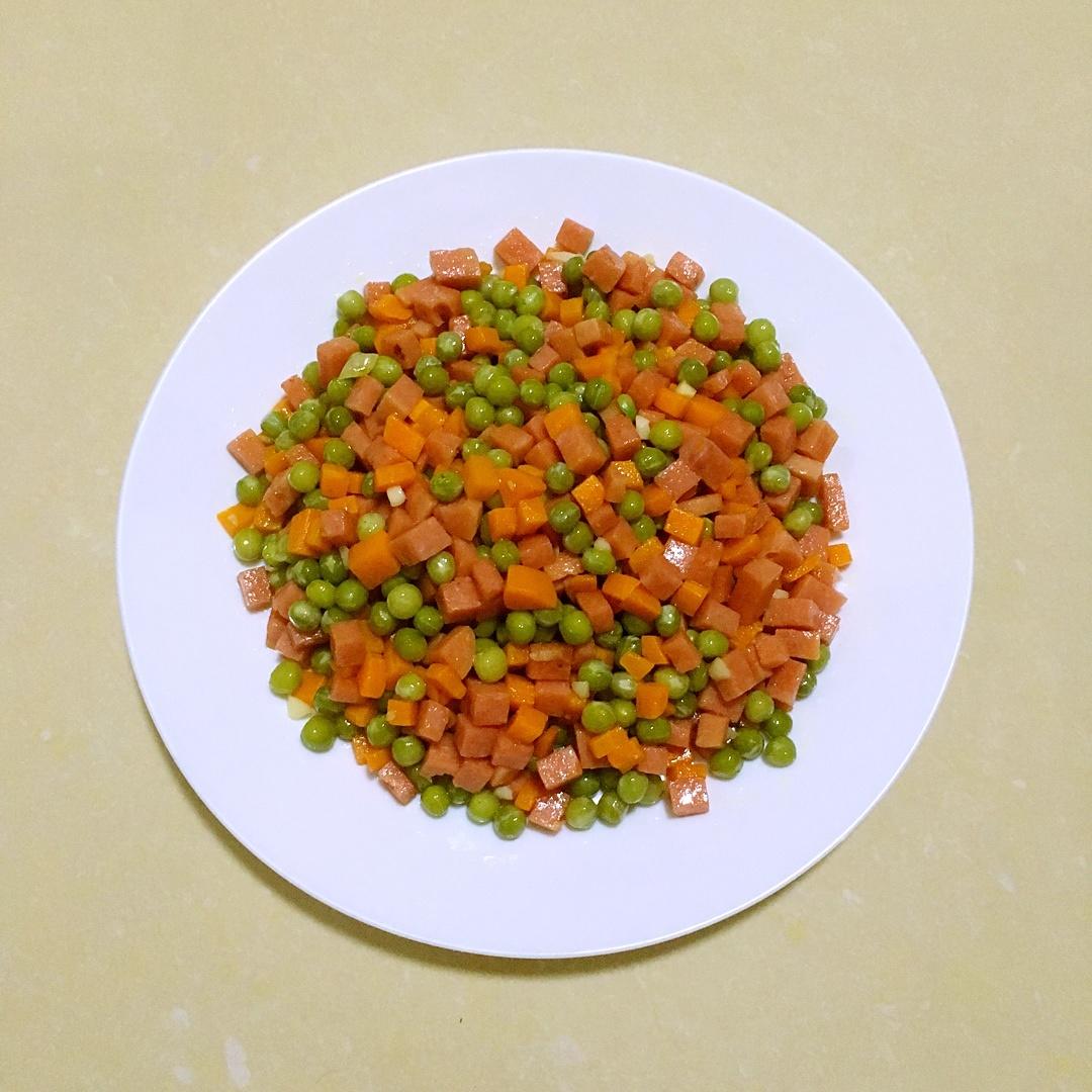 青豆萝卜炒火腿