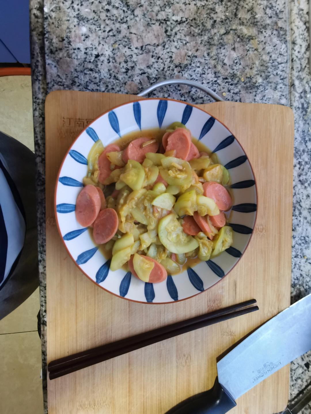 角瓜炒火腿肠