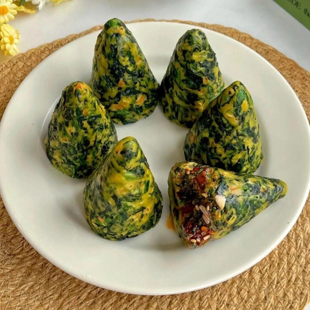 菠菜玉米面窝窝头