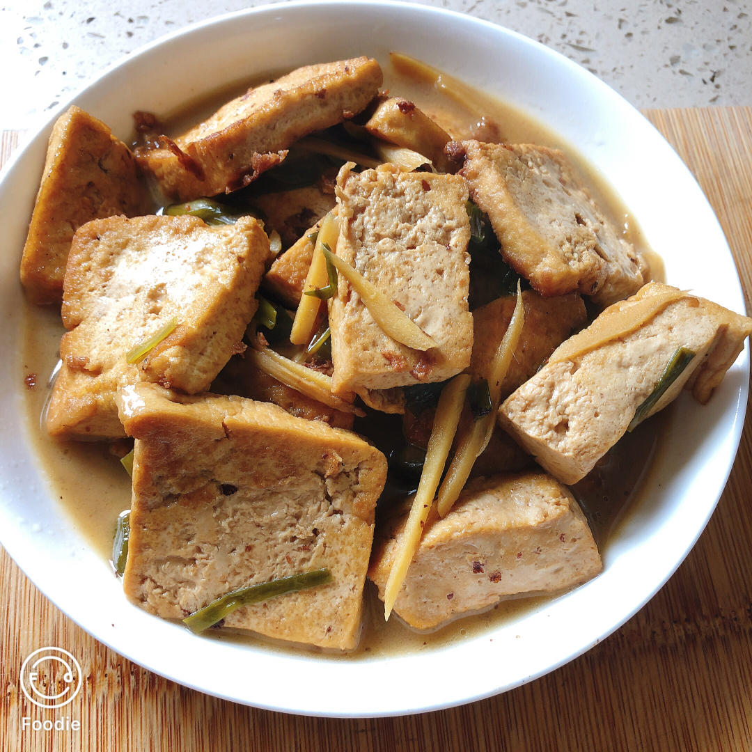 葱烧豆腐