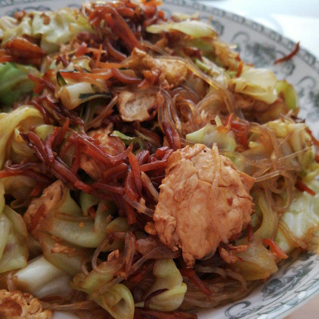 百搭杂菜炒米粉或任何粉