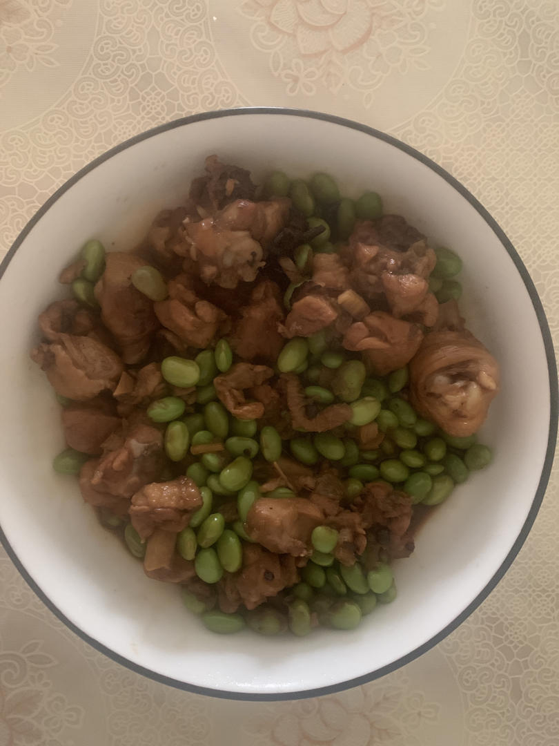 毛豆烧鸡