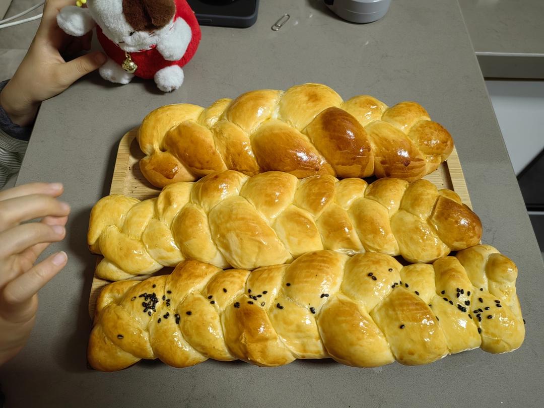 酸奶辫子面包（一次发酵）