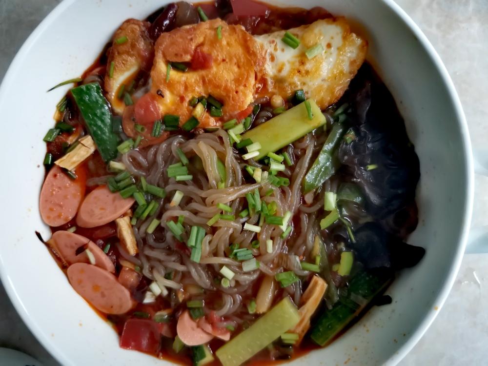 不加醋的酸辣粉