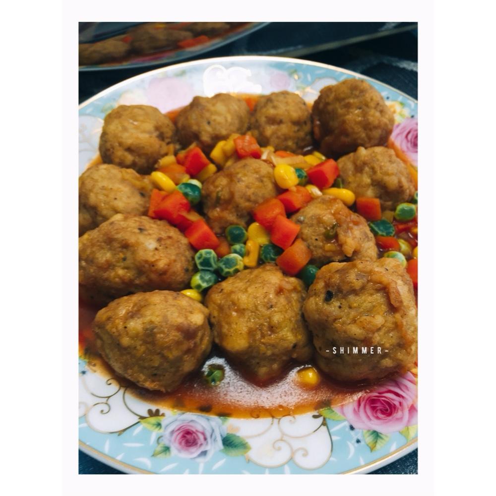 茄汁牛肉丸子