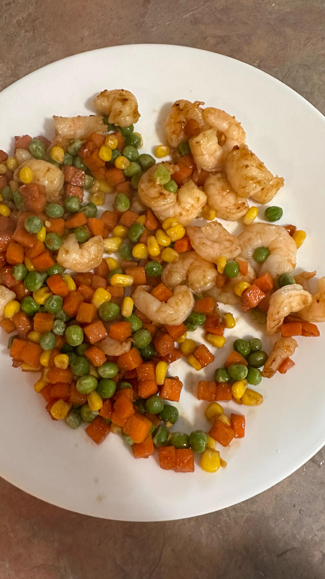 什锦玉米粒虾仁🍤🌽🥕