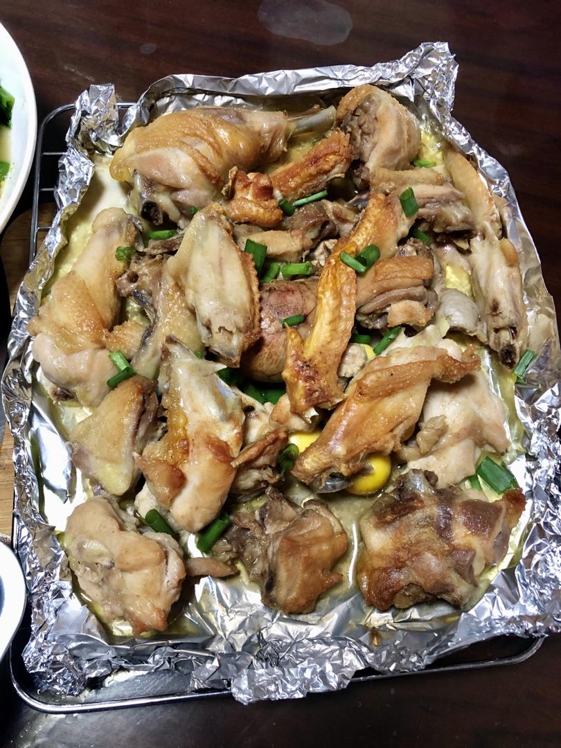 烤箱盐焗鸡