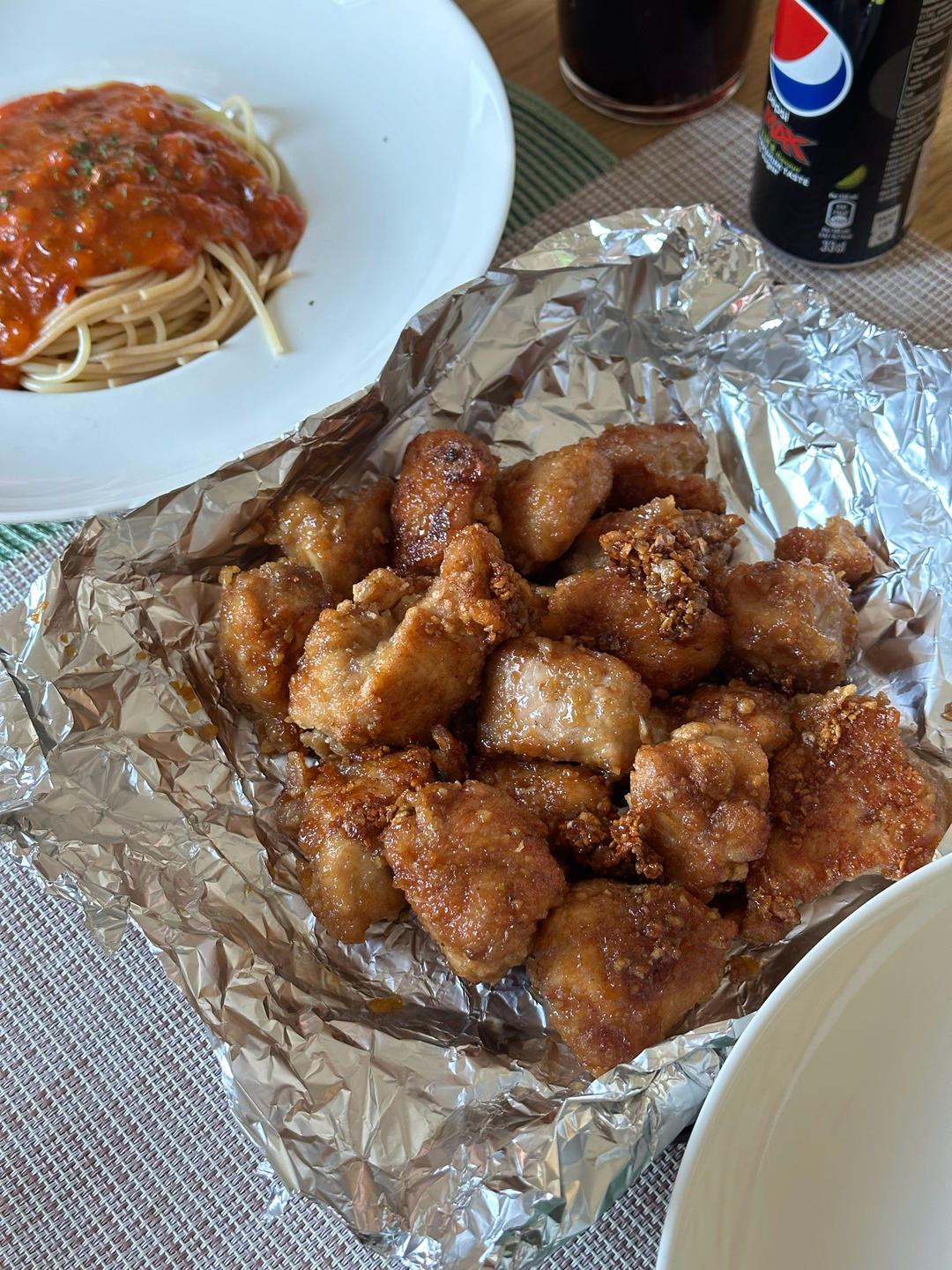 兄妹晚餐，蒜香鸡排