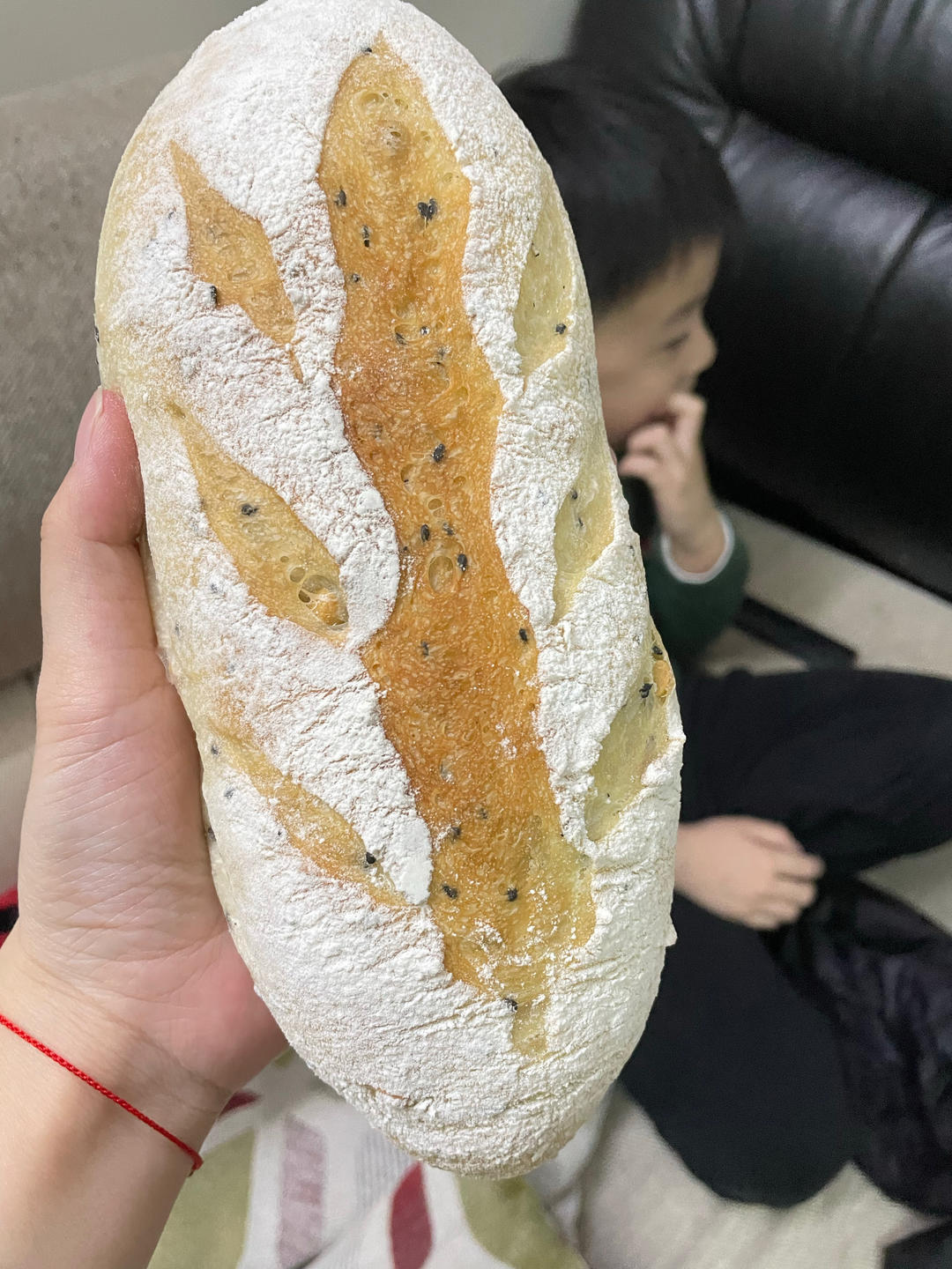 全麦蔓越莓核桃软欧包