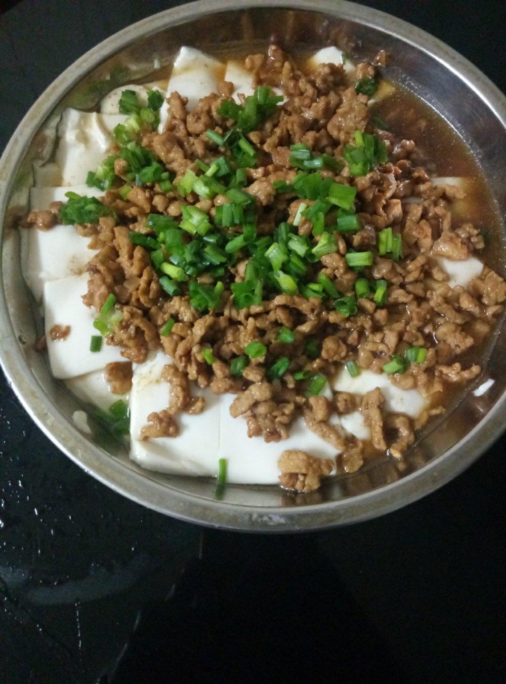 豆腐蒸肉沫
