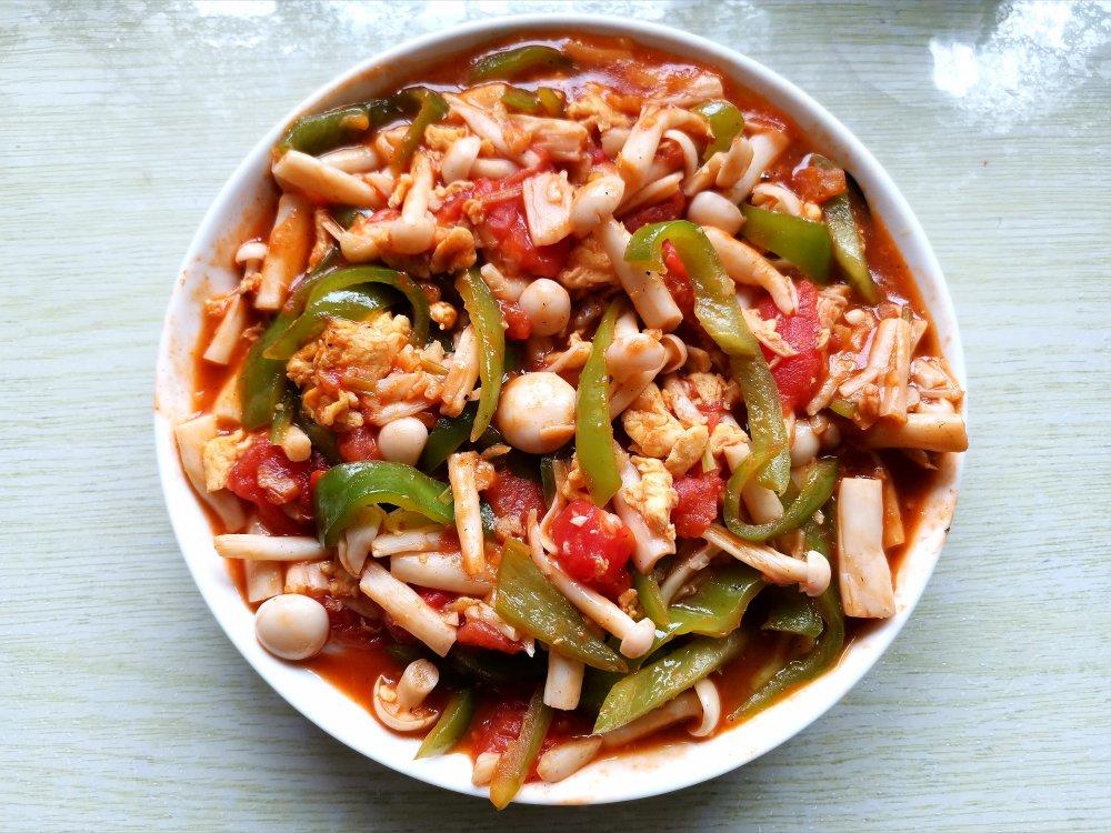 西红柿炒海鲜菇