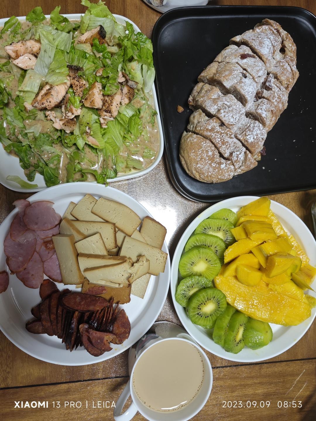 全麦蔓越莓核桃软欧包