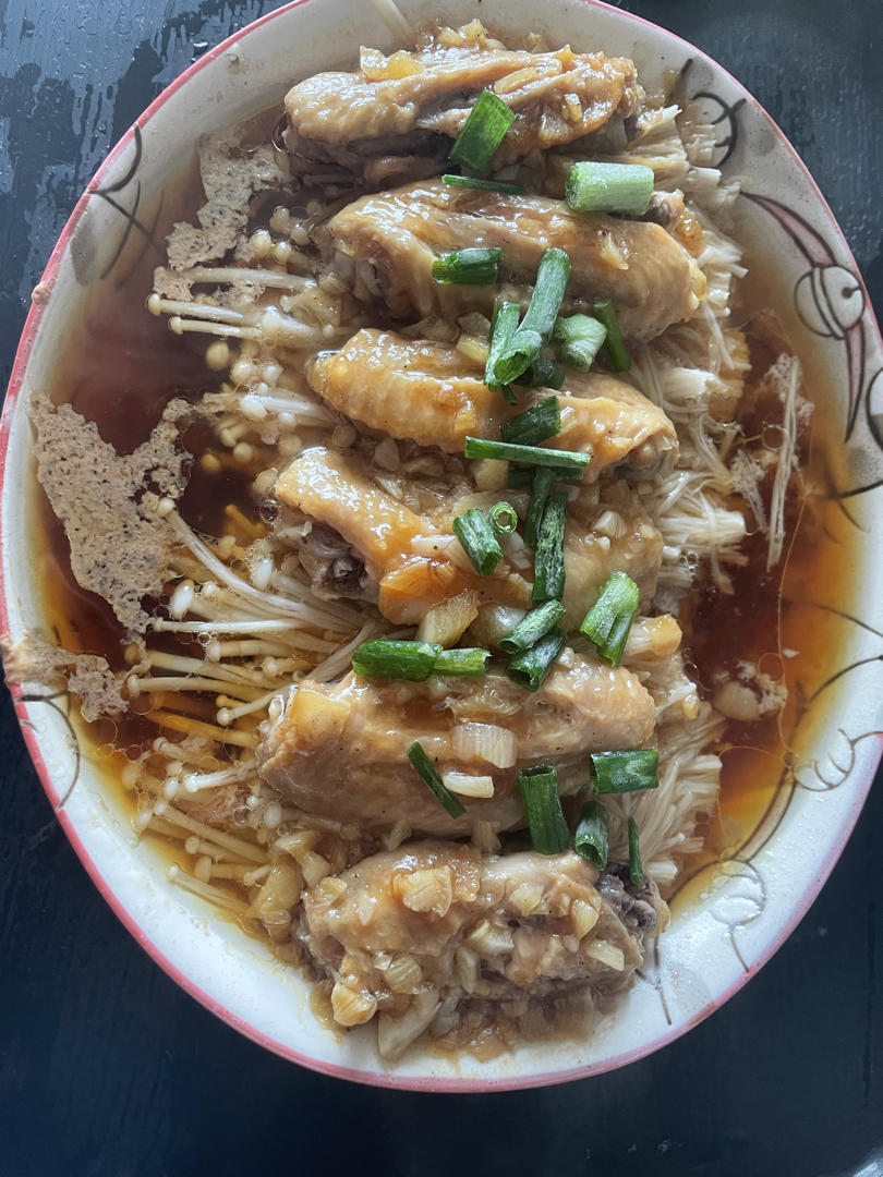 蒸鸡翅金针菇